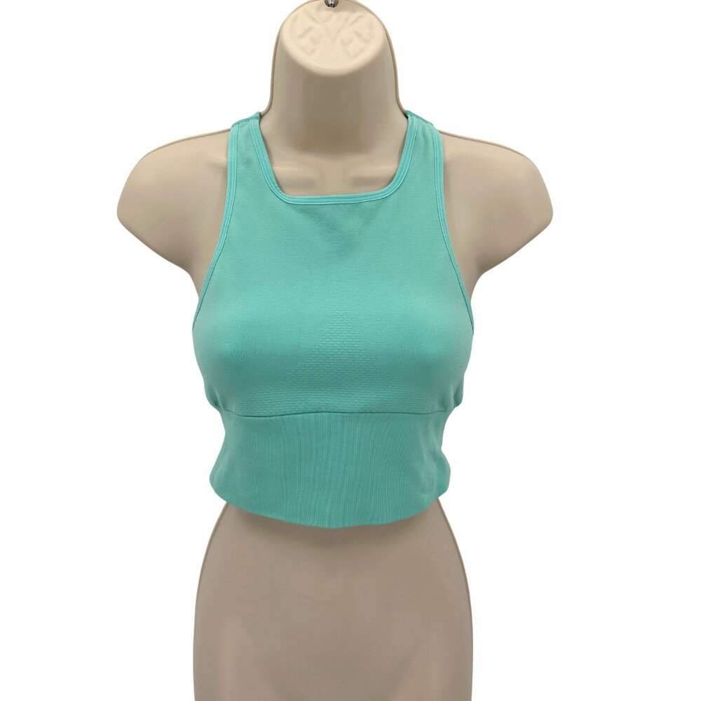 Free People Movement Mint Racerback Sports Crop Top M/L Made In Turkey